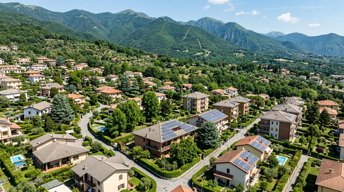 Rilievo di un tetto a falde con esposizione sud in provincia di Varese prima dell'installazione dell'impianto fotovoltaico