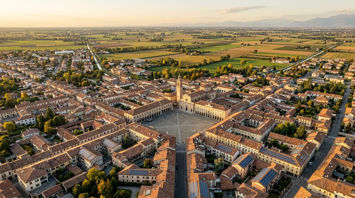 Tetto a falde in laterizio di una villetta a Vigevano con impianto fotovoltaico da 6 kWp installato